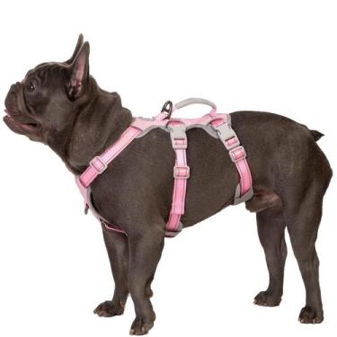 Imagem de Arnês para cães Huntboo No Escape rosa totalmente reflexivo para cães 