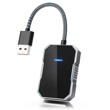 Imagem de Amiluo Adaptador carplay sem fio para iPhone 2025, CarPlay com fio para sem fio, mini dongle de reprodução de carro para telefone, conectividade instantânea, adequado para carros com CarPlay integrado