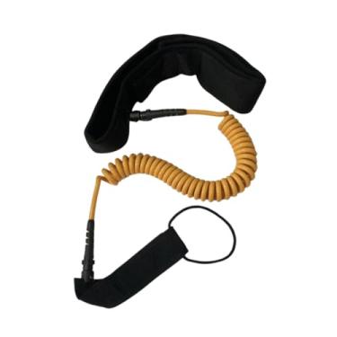 Imagem de Colaxi Surfboard Cord Surfing Coloque Premium Stay Telescópico Coloque a tira do tornozelo Surfando para esqui aquático, Amarelo