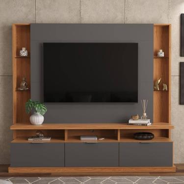 Imagem de Estante Home Bilbao Lukaliam para TV até 70" 3 Portas
