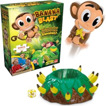 Imagem de Banana Blast - Pull The Bananas Until The Monkey Jumps Game - Includes a Fun Colorful 24pc Puzzle by Goliath