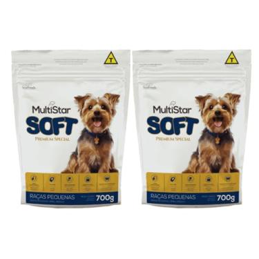 Imagem de Ração Macia para Cães MultiStar Soft 700G Kit com 2 unidades