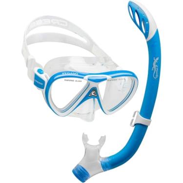Imagem de Kit Mergulho Máscara+snorkel Cressi Pegaso Semi Dry - Azul