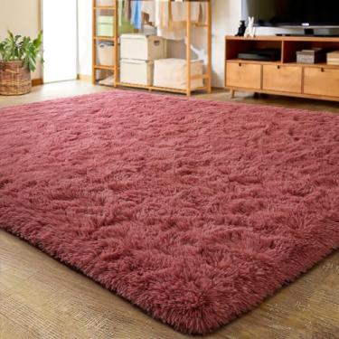 Imagem de LOCHAS Tapetes ultramacios para ambientes internos e modernos, tapetes fofos para sala de estar, para quarto de crianças, decoração de casa, tapete de berçário, 1,8 x 2,5 m, blush