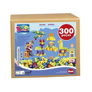 Imagem de Blocos De Montar Blocolândia 300 Peças - Dismat Mk421