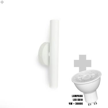 Imagem de Arandela De Parede Slim Palito - Branco + Led Gu10