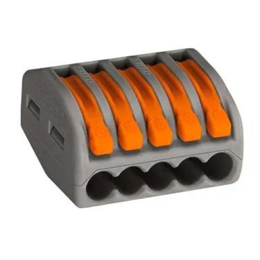 Imagem de Conector Automático Pentapolar 222-415 Cinza 40 Peças Wago