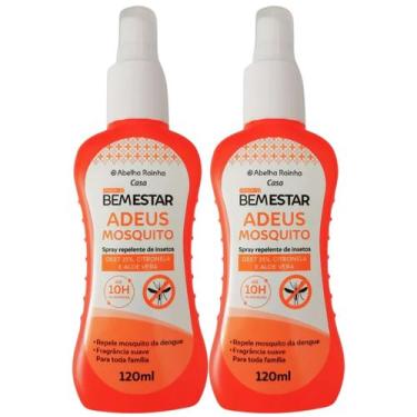 Imagem de 2 Repelente Spray Combate Mosquitos Bem Estar 120 mL - Abelha Rainha