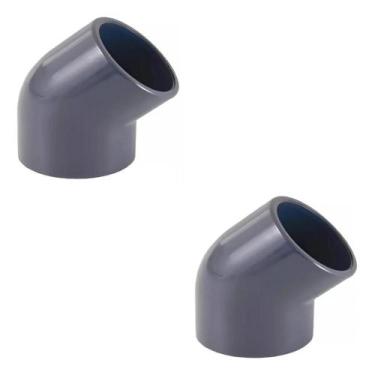 Imagem de Kit 2 Cotovelos/joelhos 45 Pvcu Solda Fêmea Pn16 50mm Cepex
