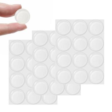 Imagem de Furnigear Almofadas Antiderrapantes Para Tampo De Mesa Vidro - Amortecedores 3/4" Com Pegadores, Pés Borracha Autoadesivos Tábua Corte, Móveis, Laptop, Base Redonda Transparente, 36 Peças