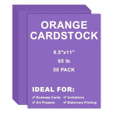 Imagem de Cartolina 8,5 x 11, 50 peças, 29,5 kg/180 g/m² de espessura, papel de impressora para artesanato, papelaria, cartões de visita, impressão de escritório (roxo escuro, 50 peças)