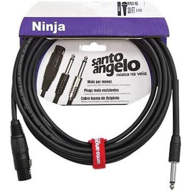 Imagem de Cabo De Microfone Ninja Hg 0,20 Mm Conector P10-xlr Femea 20ft 6,10 Metros Preto