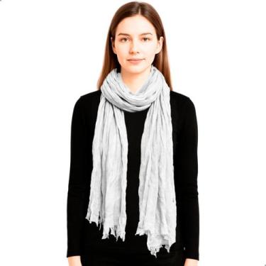 Imagem de Cachecol Pashmina Feminino Xale Tipo Manta Toque Macio 180x80cm - Daru