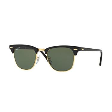 Imagem de Óculos de sol Ray-Ban RB3016 Clubmaster Square, preto/verde G-15 polarizado, 51 mm