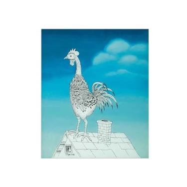 Imagem de Animais Pinturas Famosas Arte Parede-Fotos Lona para Sala de Estar-Galo-Pôster e Imprimir Decoração 30x35cm12x13in Sem Moldura