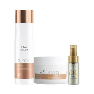 Imagem de Wella Fusion Sh 250ml + Masc 150ml + Oleo Light 30ml - Wella profissio