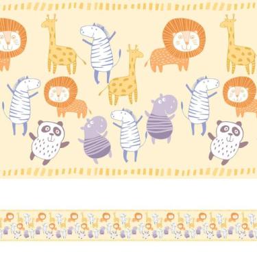 Imagem de Faixa Decorativa para Quarto de Bebê Animais 10mx10cm - Quartinhos