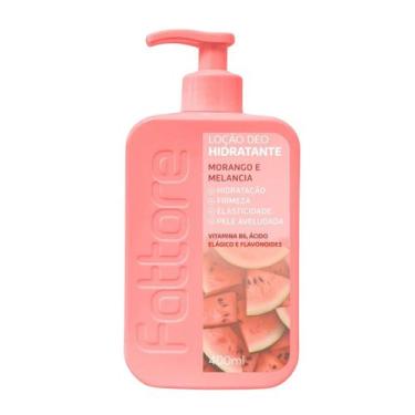Imagem de Loção Hidratante Fattore 400ml  Morango e Melancia com Vitamina B6 e F