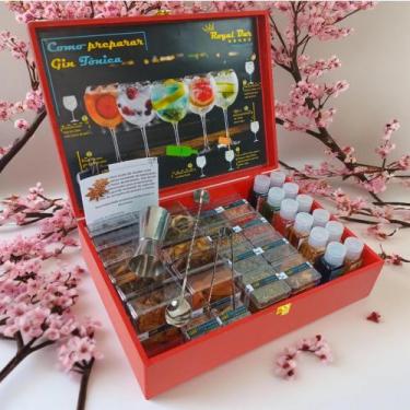 Imagem de Kit gin Tonica caixa de Especiarias para gin - Royal Bar, Vermelho