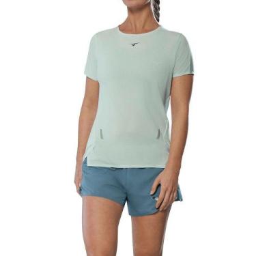 Imagem de Camiseta de Corrida Mizuno Tech Light Feminina, Verde, GG