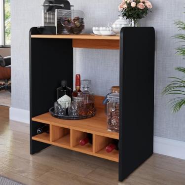 Imagem de Buffet Aparador Beauty Balcão Cafeteira Adega Cantinho Do Café Balcão Mdf (Preto Freijó)