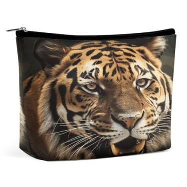 Imagem de RTFNGLS Tigre bolsa de maquiagem portátil de viagem para banheiro bolsa de maquiagem bolsa de maquiagem portátil bolsa de maquiagem grande capacidade bolsa de maquiagem de viagem organizador