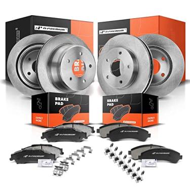 Imagem de A-Premium Kit De Rotores Freio A Disco Ventilados Dianteiros E Traseiros + Pastilhas Cerâmica Compatíveis Com Modelos Selecionados Chevy, Gmc, Oldsmobile Isuzu - S10, Blazer, Jimmy, Sonoma, Hombre,