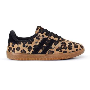 Imagem de Tênis Casual Feminino Animal Print Duas Listras Onça - Onyx, Onça, 36