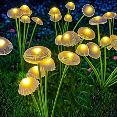 Imagem de Luzes Solares De Cogumelo E Água-viva 6LEDs Plugue De Aterramento Jard