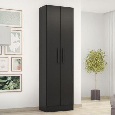 Imagem de Armário Multiuso Jersey 2 Portas Preto Tx - Pnr Móveis, Preto, Moderno