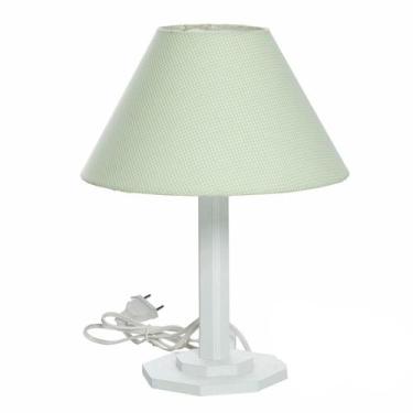 Imagem de Abajur Madeira Base Oitavada Quarto Bebê Infantil - Potinho de mel