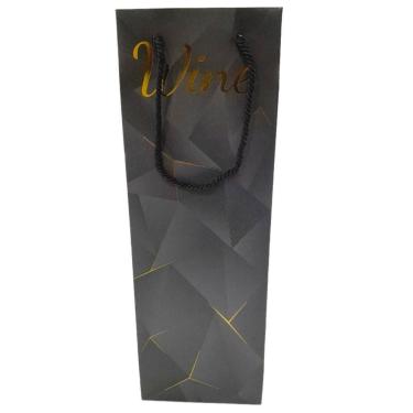 Imagem de Sacola de Presente Para Vinhos  Dourado - Quanhe