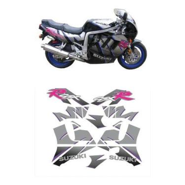 Imagem de Kit Adesivos Compatível Gsxr 750 1992 Preta E Prata F648 Cor - SPTS