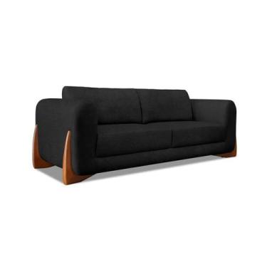 Imagem de Sofá 3 Lugares Yves Bouclé Preto 230 cm - Modern