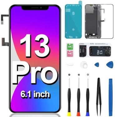 Imagem de Substituição de tela para iPhone 13 Pro com fone de ouvido alto-falante sensor de proximidade cabo flexível tela LCD moldura 3D Touch digitalizador kit de ferramentas de reparo conjunto completo A2638