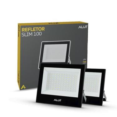 Imagem de Kit 2 Refletor Led 100w 6500k Branco Frio Bivolt a prova d'água Cod: A