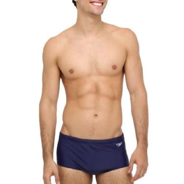 Imagem de Sunga speedo solid 14cm tradicional natação piscina praia nf, M, Marin