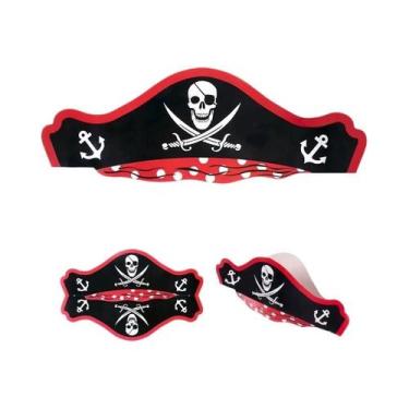 Imagem de Conjunto de Talheres Descartáveis com Tema Pirata - Pratos, Copos, Cha