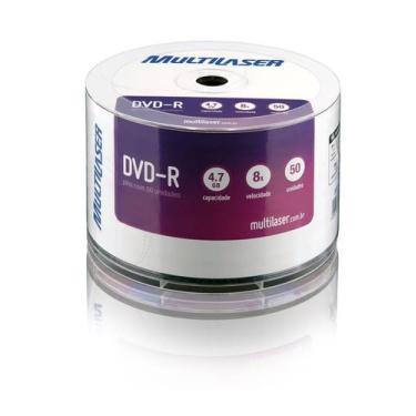 Imagem de Midia dvd-r vel, 08x - 50 un, shrink - dv050 - Multilaser