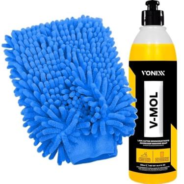 Imagem de Shampoo Automotivo V-Mol Vonixx Remoção Lama Barro Sujeira Pesada 500ml Luva de Microfibra Kit