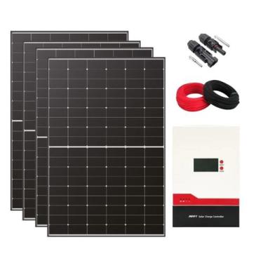 Imagem de Kit Painel Solar 1760W Controlador de Carga 60A 48V Cabos MC4 - SUN21,