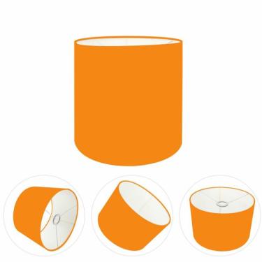 Imagem de Cúpula Abajur Cilíndrica Cp-8005 Ø18x18cm Laranja
