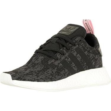 Imagem de adidas Originals Tênis de corrida feminino NMD_r2, Núcleo preto/preto/rosa maravilha, 9
