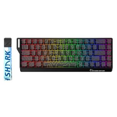 Imagem de GK GAMAKAY NS68 8K Taxa de Polling Rate Hall-Effect Teclado mecânico com fio Outemu Peach Crystal Interruptor magnético Cherry PBT Keycap 68 teclas RGB Teclado gamer (preto lado impresso, com fio)