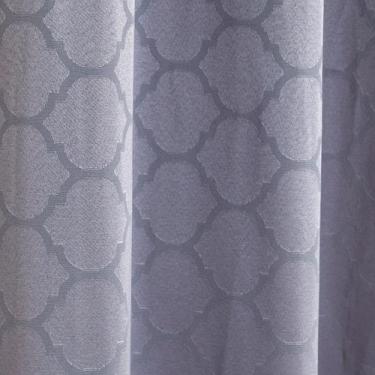 Imagem de Cortina Jacquard Corta Luz Sala Quarto Apartamento Desenho Alto Relevo