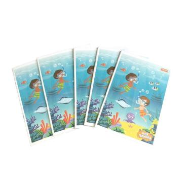 Imagem de Caderno Brochura Flexível 1/4 Com 48Fls Kit 40 Unidades