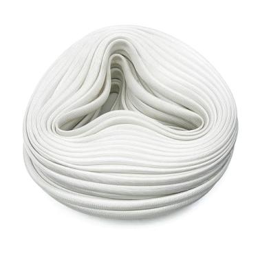 Imagem de 20M White Fiberglass Braided Sleeving (1-30mm) High Temp 600°C, Expandable Cable Wire Harness Protection, Silicone Coated(7mm)