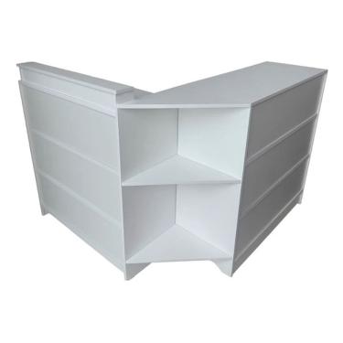 Imagem de Balcão Caixa + Recepção 100% Mdf Branco - Suprema Móveis