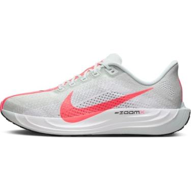 Imagem de Nike Tênis de corrida masculino Pegasus Plus, Barely Grey Hot Punch Branco Preto, 41