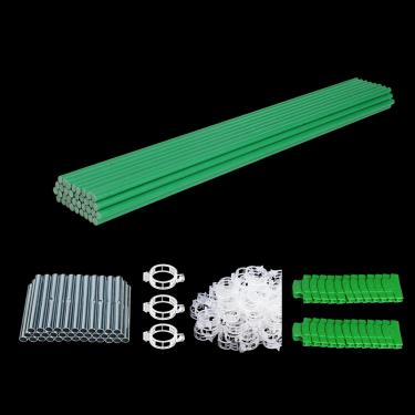 Imagem de Argolas de jardim para canteiros elevados e 30 peças de clipes de tomate, argolas de estufa para rede, diâmetro livre de ferrugem 0,6 cm, suporte de plantas de fibra de vidro, estacas de jardim podem